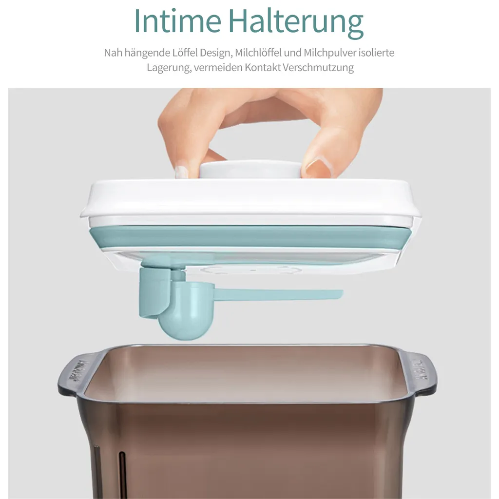1.7L Luftdichte Milchpulver-Spender, Tragbarer Milchpulver-Kasten,Milchpulver Behälter Mit Löffel 6 1.7L Luftdichte Milchpulver-Spender, Tragbarer Milchpulver-Kasten,Milchpulver Behälter Mit Löffel – Bild 4