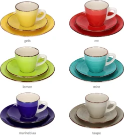 18tlg Kaffeeservice Malaga Kaffee Tee-Gedeck 6Pers Kaffeetassen Dessertteller Abstrakt Handbemalt 14 18tlg Kaffeeservice Malaga Kaffee Tee-Gedeck 6Pers Kaffeetassen Dessertteller Abstrakt Handbemalt -Kuechengeschirr 01ebcafbffbd5423d4119c012ee08a68