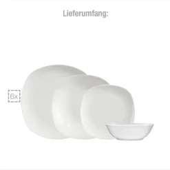 Sänger SÄNGER Porzellan Geschirrset Bilgola, Tafelservice 24 Teilig Für 6 Personen -Kuechengeschirr 01f499dc86312184ea9043fea111c41d