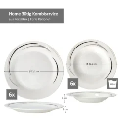 Mambo-Cat Kaffee-Tasse Porzellan-Becher Geschirr-Set Schüssel Bowl-Schale Tafel-Zubehör Suppen-Schälchen Speise-Teller Käse-Wurst Ess-Platte Frühstücks-Buffet Brunch Kuchen-Dessert Home Streifen-Grau Schwarz-Creme Kombi-Service Sechs-Personen 14 Mambo-Cat Kaffee-Tasse Porzellan-Becher Geschirr-Set Schüssel Bowl-Schale Tafel-Zubehör Suppen-Schälchen Speise-Teller Käse-Wurst Ess-Platte Frühstücks-Buffet Brunch Kuchen-Dessert Home Streifen-Grau Schwarz-Creme Kombi-Service Sechs-Personen -Kuechengeschirr 0340c9281ab81c10f11f126e8487123b