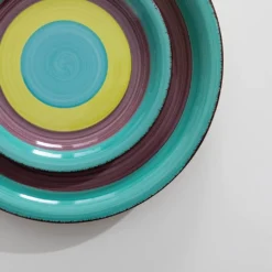 Tafelservice Steingut, Vancasso ARCO 36-teiliges Kombiservice Set, Vintage Geschirrservice Mit Je 12 Speiseteller, Kuchenteller Und Suppenteller, Für 12 Personen, Regenbogen Stil -Kuechengeschirr 03ddb779965d0da2cf8d9a42c315593a