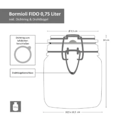 6-tlg. Set Drahtbügelglas Fido 0,75L + 1,0L + 1,5L Einmachglas Mit Bügelverschluss Vorratsglas 11 6-tlg. Set Drahtbügelglas Fido 0,75L + 1,0L + 1,5L Einmachglas Mit Bügelverschluss Vorratsglas -Kuechengeschirr 059b883749f3f9c9c505bf568360a822
