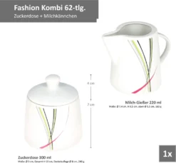 Kombiservice 62 Tlg. Fashion, Eckige Form 17 Kombiservice 62 Tlg. Fashion, Eckige Form -Kuechengeschirr 05c1153d2b8f1626d34be925d2d559af