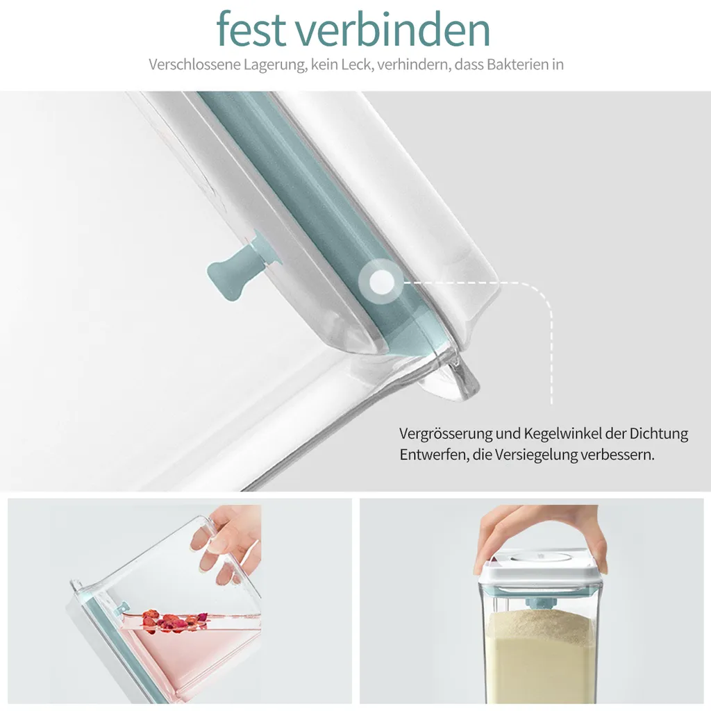 1.7L Luftdichte Milchpulver-Spender, Tragbarer Milchpulver-Kasten,Milchpulver Behälter Mit Löffel 5 1.7L Luftdichte Milchpulver-Spender, Tragbarer Milchpulver-Kasten,Milchpulver Behälter Mit Löffel – Bild 3