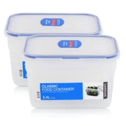 LocknLock Classic HPL323 Frischhaltedose 2,4L - Luft & Wasserdicht (2er Pack)