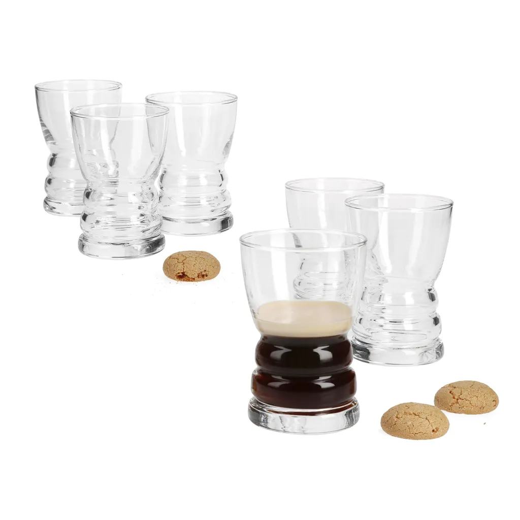 6tlgSet Barista-Gläser Espresso Tee Kaffee 120ml Glas Theke Mini-Bar Servier-Geschirr Tafel Gastro 3 6tlgSet Barista-Gläser Espresso Tee Kaffee 120ml Glas Theke Mini-Bar Servier-Geschirr Tafel Gastro