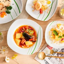 VEWEET Porzellan Tafelservice 'Aviva' 100-teilig Set, Kombiservice Mit Dessertteller, Speiseteller, Suppenteller, Müslischalen, Kaffeebecher, Kaffeetassen Set, Eierbecher, Milch- Und Zuckerset 12 VEWEET Porzellan Tafelservice 'Aviva' 100-teilig Set, Kombiservice Mit Dessertteller, Speiseteller, Suppenteller, Müslischalen, Kaffeebecher, Kaffeetassen Set, Eierbecher, Milch- Und Zuckerset -Kuechengeschirr 0800e13214798d873a478ea309e3ec86