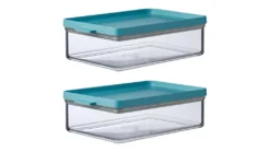 Mepal 2er Set Kühlschrankdose Omnia Frühstück 1,2L - Nordic Green 106418092400 + Gratis 4er Set EKM Living Edelstahl Trinkhalme -Kuechengeschirr 083188b2b1decf301344abd2943d54af