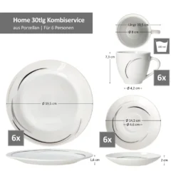 Mambo-Cat Kaffee-Tasse Porzellan-Becher Geschirr-Set Schüssel Bowl-Schale Tafel-Zubehör Suppen-Schälchen Speise-Teller Käse-Wurst Ess-Platte Frühstücks-Buffet Brunch Kuchen-Dessert Home Streifen-Grau Schwarz-Creme Kombi-Service Sechs-Personen 15 Mambo-Cat Kaffee-Tasse Porzellan-Becher Geschirr-Set Schüssel Bowl-Schale Tafel-Zubehör Suppen-Schälchen Speise-Teller Käse-Wurst Ess-Platte Frühstücks-Buffet Brunch Kuchen-Dessert Home Streifen-Grau Schwarz-Creme Kombi-Service Sechs-Personen -Kuechengeschirr 0c02df588bed056bd0fb9869f6e1ec8f