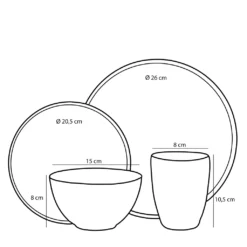 Mica Decorations Tabo Service Set Für 4 Personen - Keramik - Grau 18 Mica Decorations Tabo Service Set Für 4 Personen - Keramik - Grau -Kuechengeschirr 0c41a2402304b15577295790298ac206