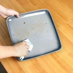 LOVECASA Tafelservice, 4-tlg Set Quadratische Speiseteller Aus Steingut, Flachteller, Frühstücksteller Für 4 Personen, Grau -Kuechengeschirr 0f9cb5272b6f5451c72fd74912058fab