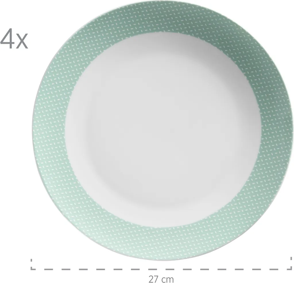 Mäser 931565 Kombiservice Kitchen Time II Für 4 Personen, Porzellan, Grün (1 Set, 16-teilig) 4 Mäser 931565 Kombiservice Kitchen Time II Für 4 Personen, Porzellan, Grün (1 Set, 16-teilig) – Bild 2