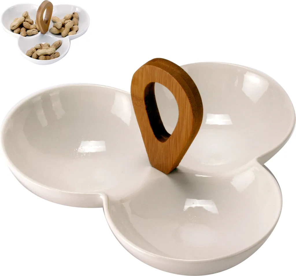 Snackschale "Trio" Mit Holzgriff 3 Snackschale "Trio" Mit Holzgriff