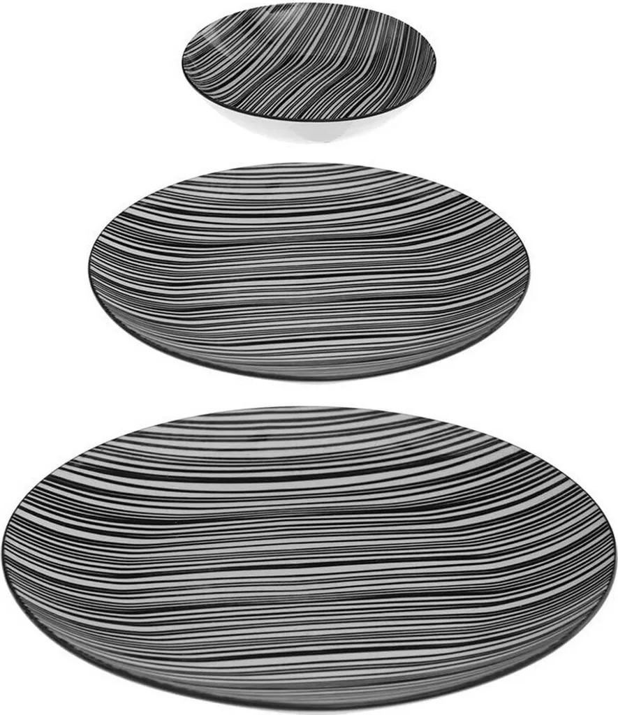 Teller-Set BOHEMIA ZEBRE, 18-teilig 5 Teller-Set BOHEMIA ZEBRE, 18-teilig – Bild 3