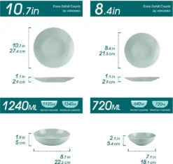 Tafelservice Steingut, Vancasso SABINE 32-teiliges Geschirrset, Modernes Kombiservice Für 8 Personen, Sesam Design 9 Tafelservice Steingut, Vancasso SABINE 32-teiliges Geschirrset, Modernes Kombiservice Für 8 Personen, Sesam Design -Kuechengeschirr 15054f52a09dac11bf376abc5b86b6d8