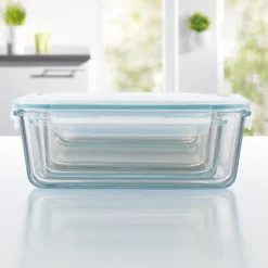 GOURMETmaxx Glas-Frischhaltedosen Klick-it 8-tlg. Frischhaltedosen 4er Set Glas Klick-It Gefrierdosen Lunchbox Brotdose Mikrowelle -Kuechengeschirr 176ad49622b69736402005c21bd97522