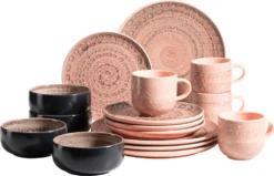 Mäser 931743 Kombiservice Spicy Market Für 4 Personen, Steingut, Rosa (1 Set, 16-teilig) 14 Mäser 931743 Kombiservice Spicy Market Für 4 Personen, Steingut, Rosa (1 Set, 16-teilig) -Kuechengeschirr 17e6ce2da9572960f71611775c438680