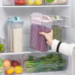 Vorratsdosen 2L Müslidosen Mit Messbecher BPA-frei Luftdicht Müsli Schüttdose Mit Deckel Kunststoff Vorratsbehälter Küche Aufbewahrungsbox Für Mehl Getreide Reis (Blau) -Kuechengeschirr 17fb5ab4a21362056db578555c084299