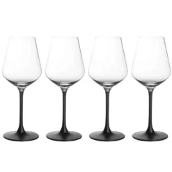 Villeroy & Boch Rotweinkelch, Manufacture Rock Klar,schwarz, 4 Tlg. -Kuechengeschirr 19c57b41fcc1f0b897514df30576736a