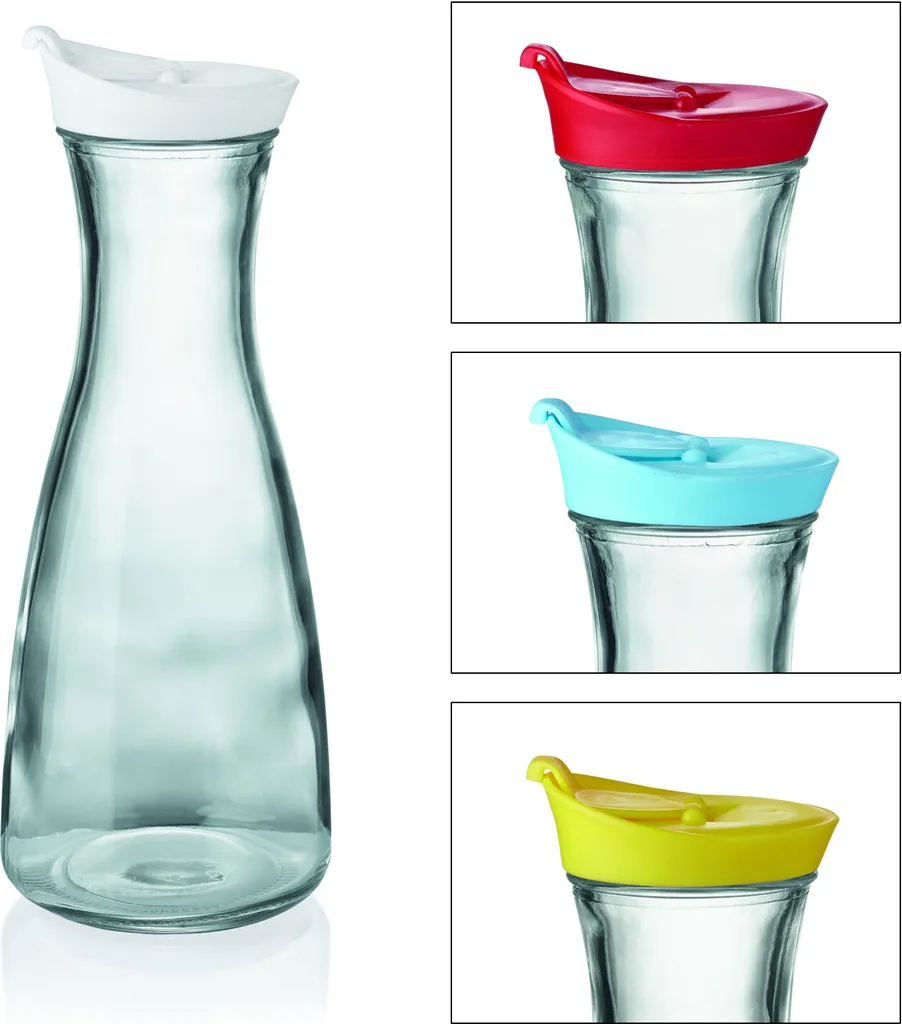 Karaffe Mit Deckel, 1,0 Ltr., Weiß, Glas : Karaffe Mit Deckel, 1,0 Ltr., Weiß, Glas Variante: Karaffe Mit Deckel, 1,0 Ltr., Weiß 4 Karaffe Mit Deckel, 1,0 Ltr., Weiß, Glas : Karaffe Mit Deckel, 1,0 Ltr., Weiß, Glas Variante: Karaffe Mit Deckel, 1,0 Ltr., Weiß – Bild 2
