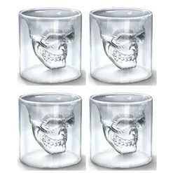 Skull-in-glass Winkee 4 Schnapsgläser Shot Glas Totenkopf Schädel 25ml Partyglas Weingläser -Kuechengeschirr 1bbed6c95cc990a6fd89ad9b903024c1