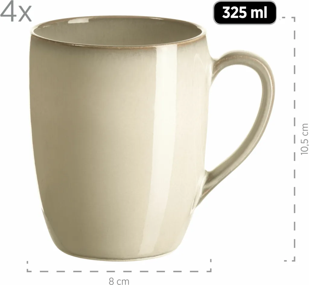 Mäser 931736 Kombiservice Ossia Für 4 Personen, Steinzeug, Grau (1 Set, 16-teilig) 10 Mäser 931736 Kombiservice Ossia Für 4 Personen, Steinzeug, Grau (1 Set, 16-teilig) – Bild 8