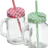 2 Gläser Mit Deckel, Griff Und Strohhalm, Trinkhalm Einmachgläser 1 2 Gläser Mit Deckel, Griff Und Strohhalm, Trinkhalm Einmachgläser -Kuechengeschirr 1e3d8e43e5f2dcab08c2977568f46be7
