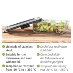 Wenko Glas Frischhaltedose Steel 1,5 L -Kuechengeschirr 1f45e849759ae7b3e11b6f21552c773c