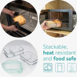 Navaris Glas Frischhaltedose Set Mit Deckel - 4x Vorratsdosen In 2 Größen - Auslaufsicher Hitzebeständig Kältebeständig - Glasbehälter Boxen 8 Navaris Glas Frischhaltedose Set Mit Deckel - 4x Vorratsdosen In 2 Größen - Auslaufsicher Hitzebeständig Kältebeständig - Glasbehälter Boxen -Kuechengeschirr 20be41b00793109ff9516a6caec33099