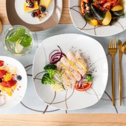 VEWEET Tafelservice 'Nikita' Aus Porzellan, 24 Teilig Geschirrset Beinhatlet Müslischalen, Dessertteller, Speiseteller Und Suppenteller, Geschirrservice Für 6 Personen 14 VEWEET Tafelservice 'Nikita' Aus Porzellan, 24 Teilig Geschirrset Beinhatlet Müslischalen, Dessertteller, Speiseteller Und Suppenteller, Geschirrservice Für 6 Personen -Kuechengeschirr 22fc1cb70eac8634616dd9028f354800