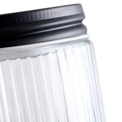 6er Set Vorratsgläser 0,5 L Mit Schraubdeckel Ø9x11 Cm - Schwarz 17 6er Set Vorratsgläser 0,5 L Mit Schraubdeckel Ø9x11 Cm - Schwarz -Kuechengeschirr 230a7e56b03f249babf6ff6fa6650657