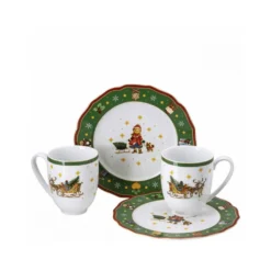 HUTSCHENREUTHER Kaffee-Set 4tlg. Wintertime Grün 1 Stck. 701515 (EKB) -Kuechengeschirr 24570cc2069843ec955bb4d511c3a641