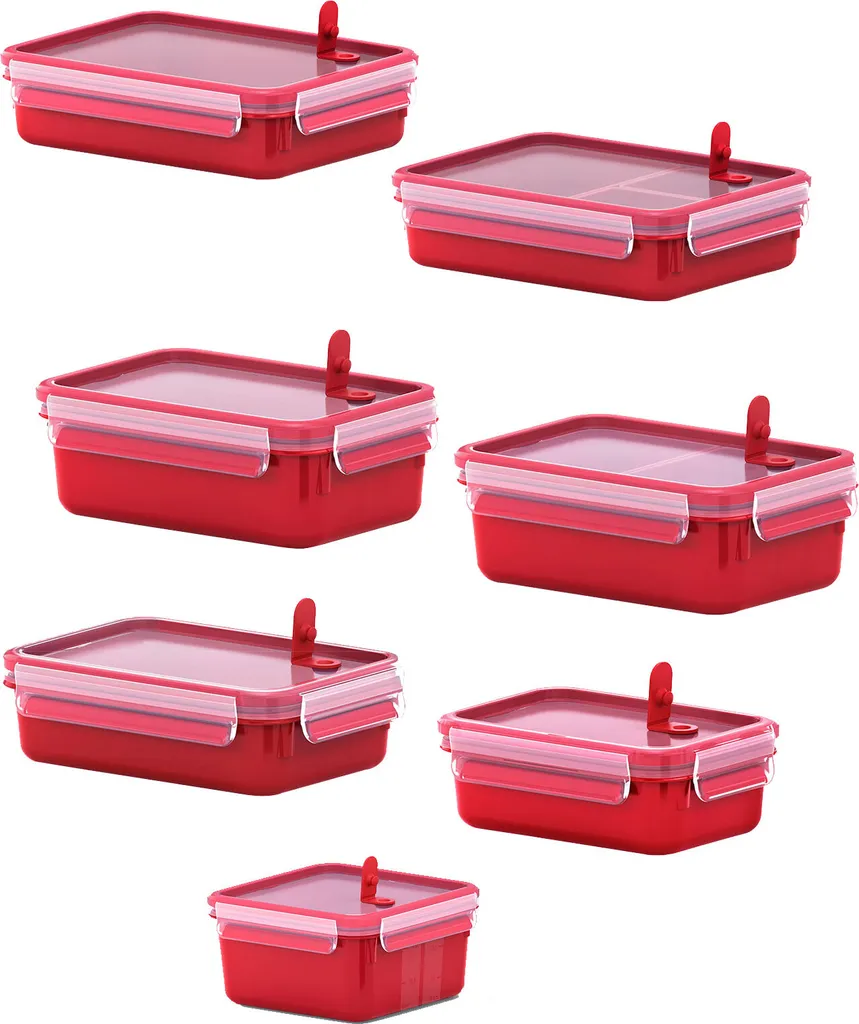 Emsa Mikrowellendose CLIP & MICRO 1,2 Liter Mit Einsätzen Transparent / Rot 14 Emsa Mikrowellendose CLIP & MICRO 1,2 Liter Mit Einsätzen Transparent / Rot – Bild 12