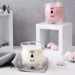 GRÄWE Doppelwandige-Thermogläser, 250ml, 2er Set, Motiv Bär -Kuechengeschirr 2707c492bd2a8bcba6047a5d4b864363