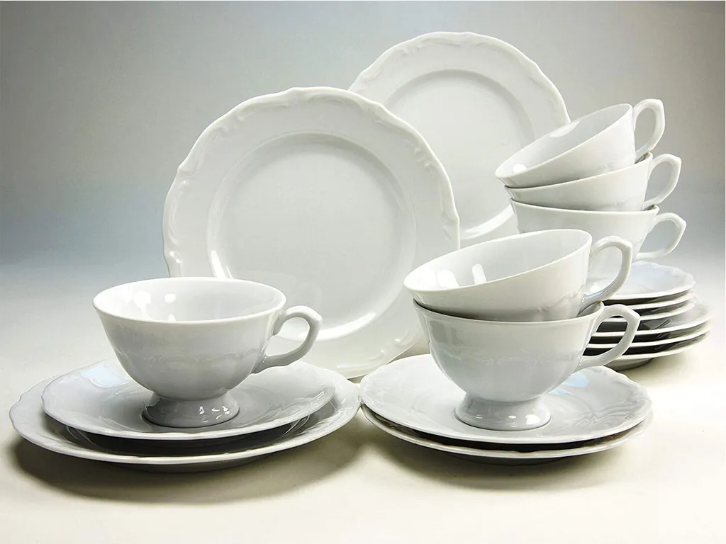 CreaTable 16028 Kaffeegarnitur Maria Theresia Für 1 Personen + Uni, Porzellan, Weiß (1 Set, 3-teilig) 6 CreaTable 16028 Kaffeegarnitur Maria Theresia Für 1 Personen + Uni, Porzellan, Weiß (1 Set, 3-teilig) – Bild 4