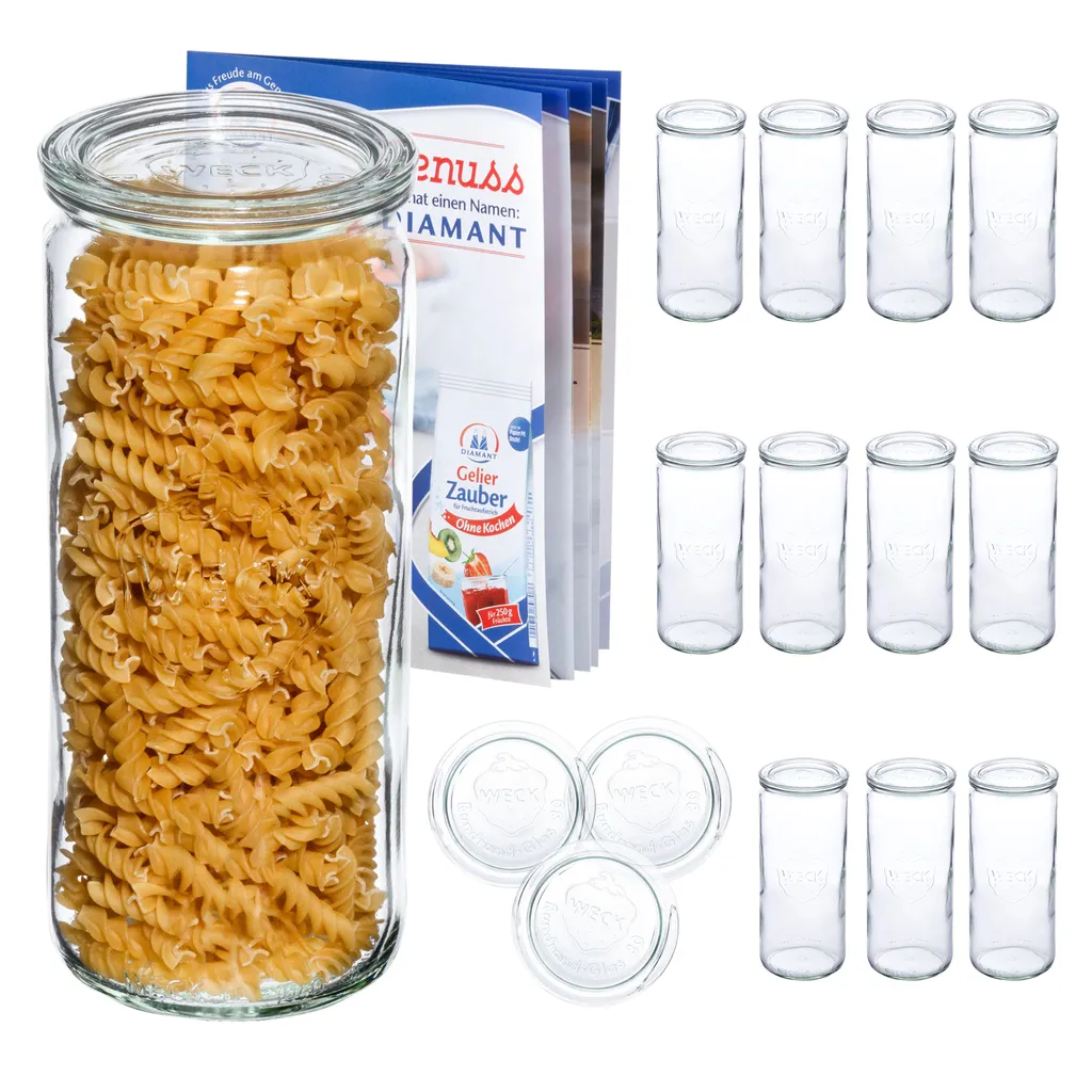 12er Set Weck Gläser 1040ml Zylinderglas Mit 12 Glasdeckeln Inkl Rezeptheft 3 12er Set Weck Gläser 1040ml Zylinderglas Mit 12 Glasdeckeln Inkl Rezeptheft