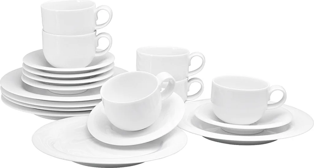 Weissestal DE000001 Tavola Kaffeeservice, Weiß, 18-teilig (1 Set) 3 Weissestal DE000001 Tavola Kaffeeservice, Weiß, 18-teilig (1 Set)