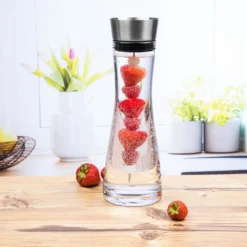 Wasserkaraffe Glas 1 L Mit Früchtespieß Edelstahl Ausguss 15 Wasserkaraffe Glas 1 L Mit Früchtespieß Edelstahl Ausguss -Kuechengeschirr 2faabea8579ea29cc8c557986228d49c