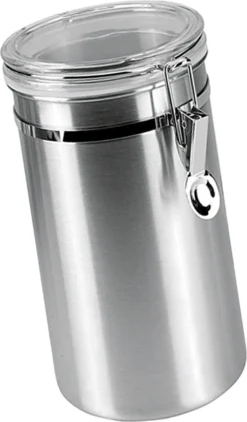 Metaltex Vorratsdose Mit Acryldeckel, 2,0 Liter, Silber -Kuechengeschirr 2fe11751cd5112375c0f0dc33c8fd830