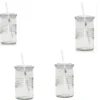 6 Stück Trinkgläser Mit Strohhalm Wiederverwendbar Glas Gläser 2 6 Stück Trinkgläser Mit Strohhalm Wiederverwendbar Glas Gläser -Kuechengeschirr 3051801589d2b150a8074a8898d50adb