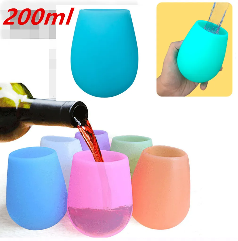 6er Set 200ml Unzerbrechlich Blau Silikon Biergläser Whisky GläSer Wein Becher Stammlos Weinbecher Tasse 11 6er Set 200ml Unzerbrechlich Blau Silikon Biergläser Whisky GläSer Wein Becher Stammlos Weinbecher Tasse – Bild 9