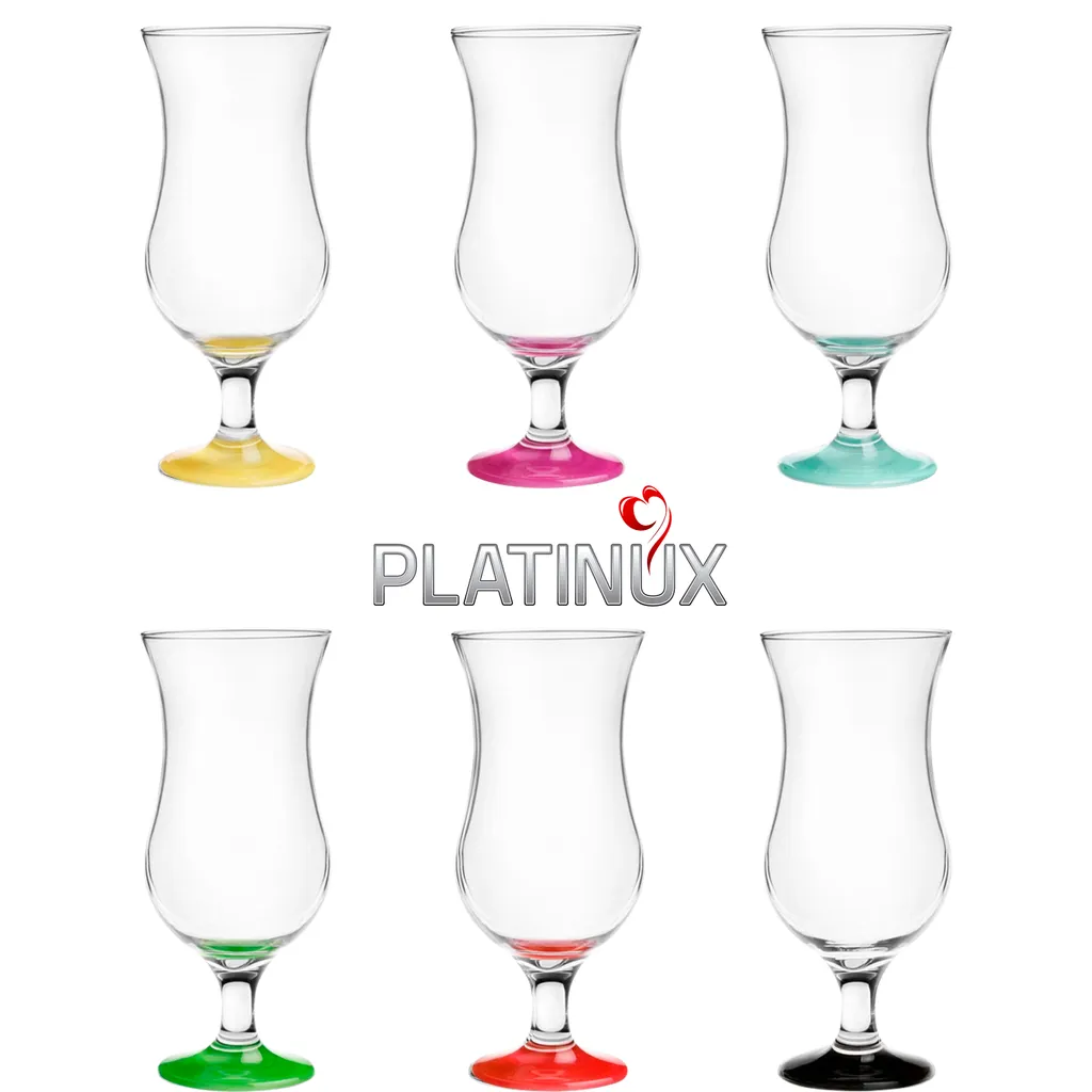 Cocktailgläser Set 6 Stück 400ml (max. 470ml) Longdrinkgläser Bargläser Hurricane Groß (Bunt) 4 Cocktailgläser Set 6 Stück 400ml (max. 470ml) Longdrinkgläser Bargläser Hurricane Groß (Bunt) – Bild 2