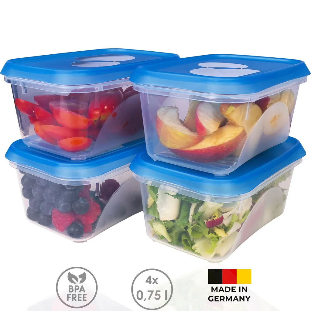 Wüllner & Kaiser Gefrierdosen 4er Set 750 Ml, Frischhaltedosen Mit Deckel, Ideal Zum Einfrieren, Vielfältig Verwendbar 3 Wüllner & Kaiser Gefrierdosen 4er Set 750 Ml, Frischhaltedosen Mit Deckel, Ideal Zum Einfrieren, Vielfältig Verwendbar