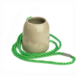 12x Schnapskrug, Schnapsglas Steinzeug Mit Kordel Grün/weiß -Kuechengeschirr 3572bb7f1409c2445b5d425b5688b343