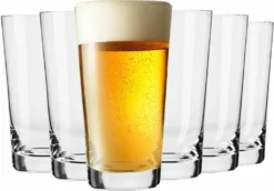 KROSNO Pure Weizen Biergläser, 6er-Set, 530 Ml