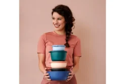 Mepal - Cirqula Vorratsdose Multi Schüssel & Schalen 3-teiliges Set Rund - Aufbewahrungsbox & Frischhaltedosen Mit Deckel - 300, 750 & 1250 Ml - Nordic Pine -Kuechengeschirr 39f5a2ebe4e19ee17d6b488bb2ad74a4