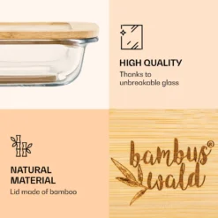 Klarstein Bambuswald Aufschnittbox Mit Deckel , 1 Liter , 2er Set , Glas & Bambus , Hitzebeständig , Spülmaschinenfest , Stapelbar 10 Klarstein Bambuswald Aufschnittbox Mit Deckel , 1 Liter , 2er Set , Glas & Bambus , Hitzebeständig , Spülmaschinenfest , Stapelbar -Kuechengeschirr 3a66a15ee1ab858fbd374b10c5d30bff
