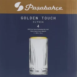 Pasabahce Elysia Golden Touch Long Drink Gläser 4-teiliges Set Mit Goldrand 280ml 15 Pasabahce Elysia Golden Touch Long Drink Gläser 4-teiliges Set Mit Goldrand 280ml -Kuechengeschirr 3a6c4bd59b6ebff76e5bf14169b6b6dd