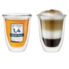 Creano Doppelwandige Gläser 250ml „DG-V“, 2er Set, Thermoglas Doppelwandig Aus Borosilikatglas, Kaffeegläser, Teegläser, Latte Gläser, Doppelwandgläser -Kuechengeschirr 3aab20507700de0e05cc1cccef187896