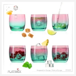 Trinkgläser Rosa-Türkis Aus Glas Bunt Set 6 Stück 200ml (max.320ml) Wassergläser 15 Trinkgläser Rosa-Türkis Aus Glas Bunt Set 6 Stück 200ml (max.320ml) Wassergläser -Kuechengeschirr 3d4f19b36e88e0209784e2b86f9bafbe